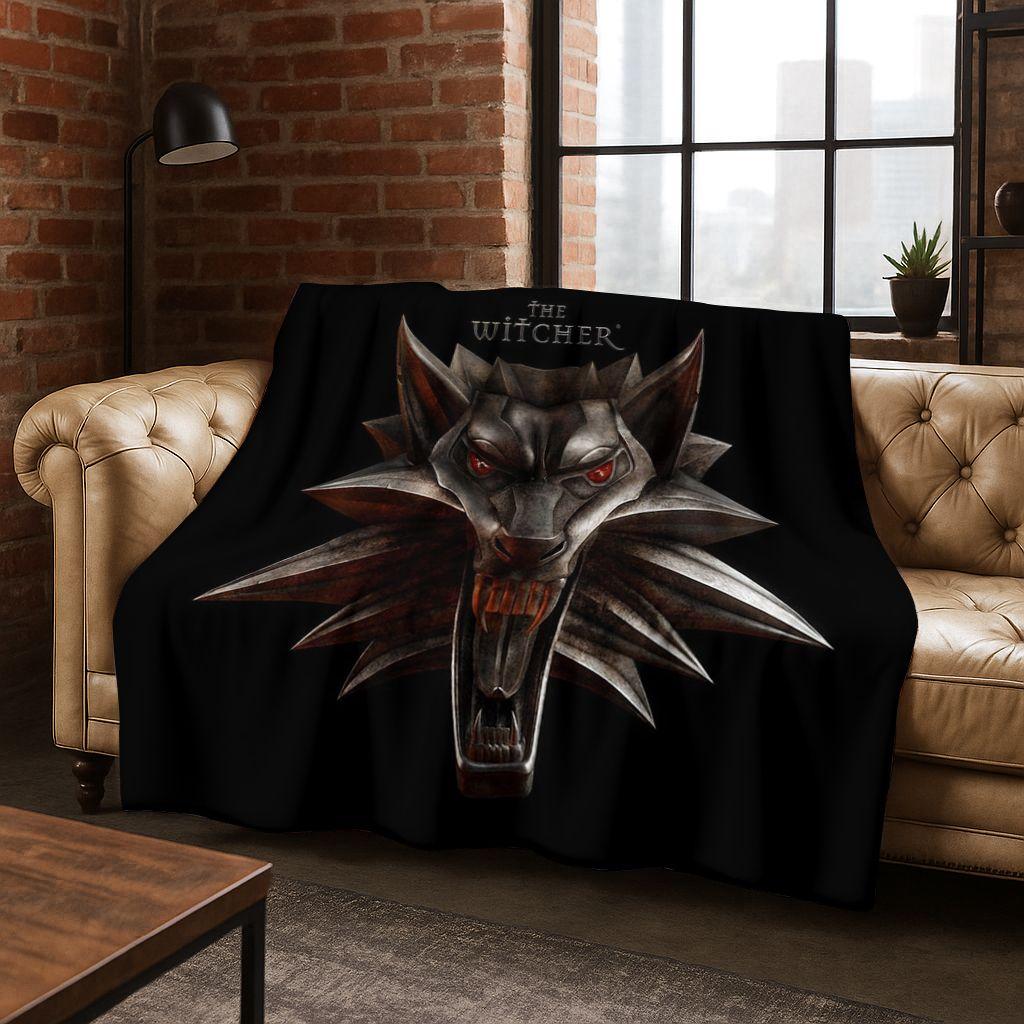 3D The W-Witcher Geralt Games Cartoon Flannel Blanket,Warm and Cozy Soft Throw Blanket for Home Bedroom Bed Sofa Cover Kid Gift