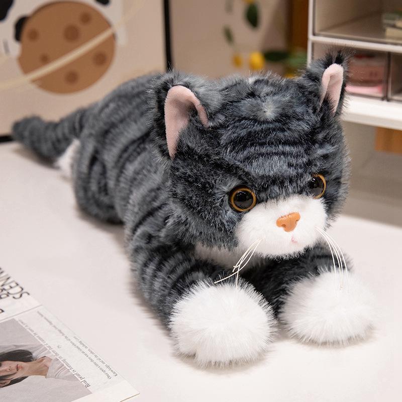 Cute Simulated Pose Cat Doll Plush Toy Doll Children Sleep Comfort Pillow Doll Men and Women Gifts
