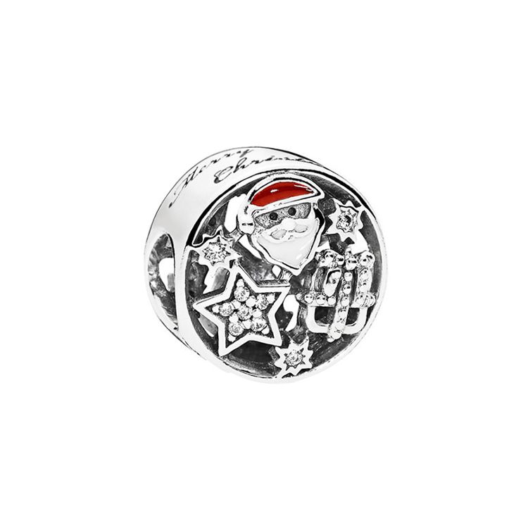 Pandora Joyful Santa Claus Charm Women Charm Silver 796364CZ Silver