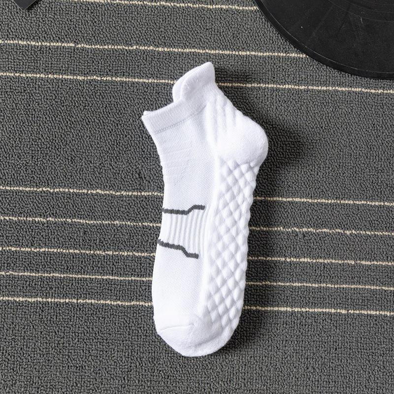 Men's Mid-Tube Cotton Sports Socks for Spring/Summer - Cushion Sole for Running, Badminton, Basketball