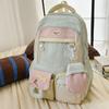Color Block Junior High School Student Schoolbag Women's Large Capacity Travel Backpack Student Backpack