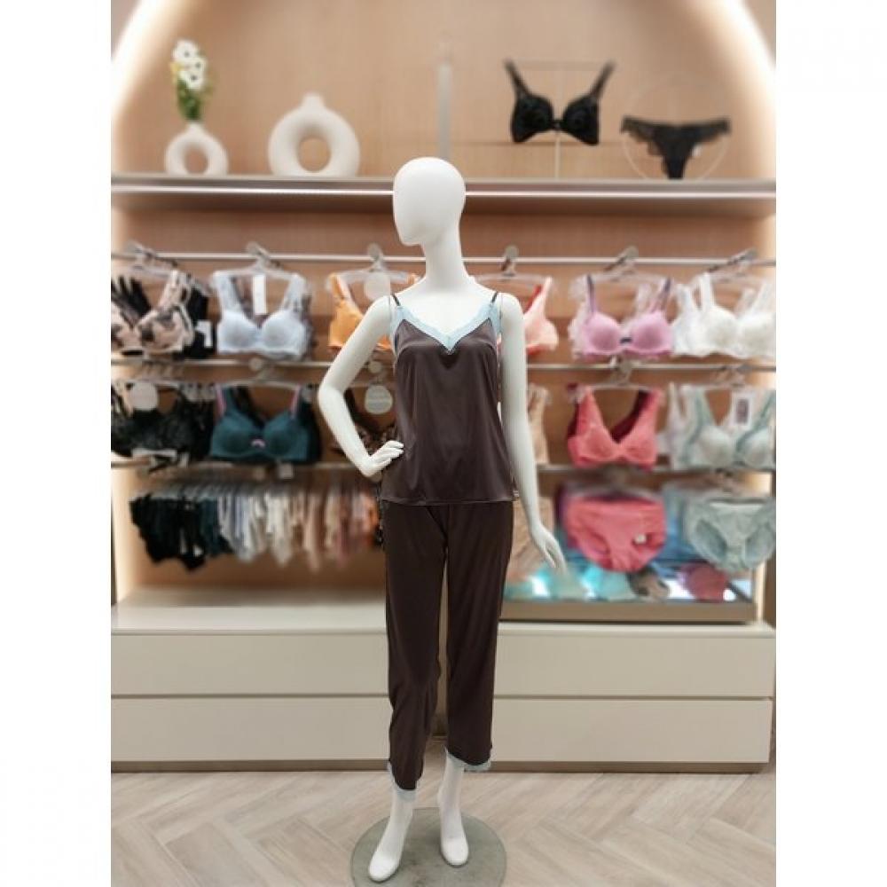 

Barbara Dark Brown Boselli Chemisole Half Slip Set Acs4593s Ahs4593p 95/100