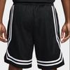 Nike DNA Crossover Logo Colorblock Stripe Comfort Basketball Shorts Men Bottoms Black White FN2883-010