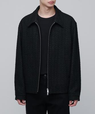 Tweed Minimal Jacket [Black]