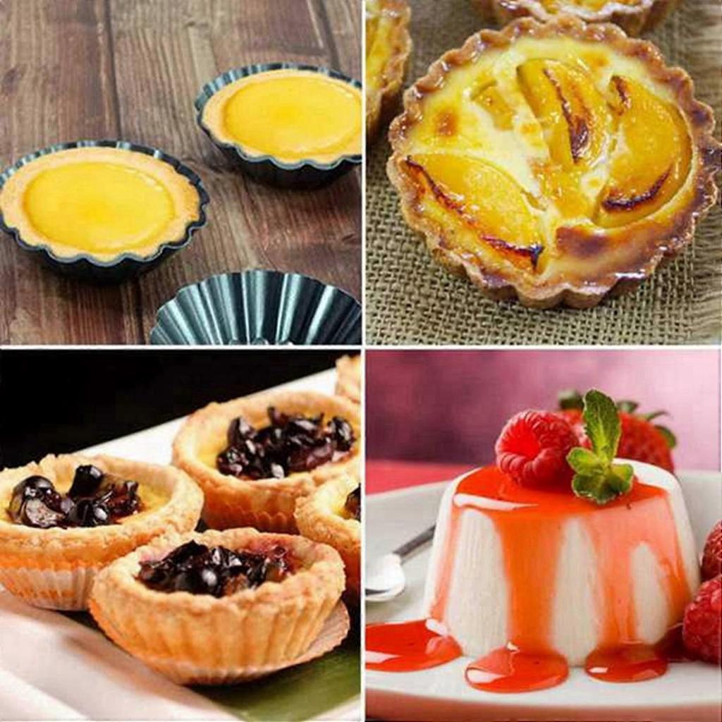 Egg Tart Molds, 3Inch Mini Tart Pans Removable Bottom, Cupcake Cake Muffin Mold Tin Pan Baking Tool (20 Pcs )