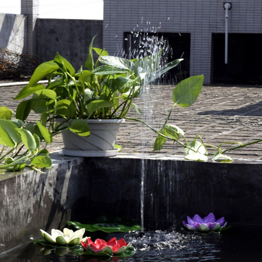 Fontana Solare da 13cm/16cm con 6 Ugelli Avviamento Rapido Alta Efficienza Alimentata a Energia Solare Pompa Fontana per Bagno Uccelli