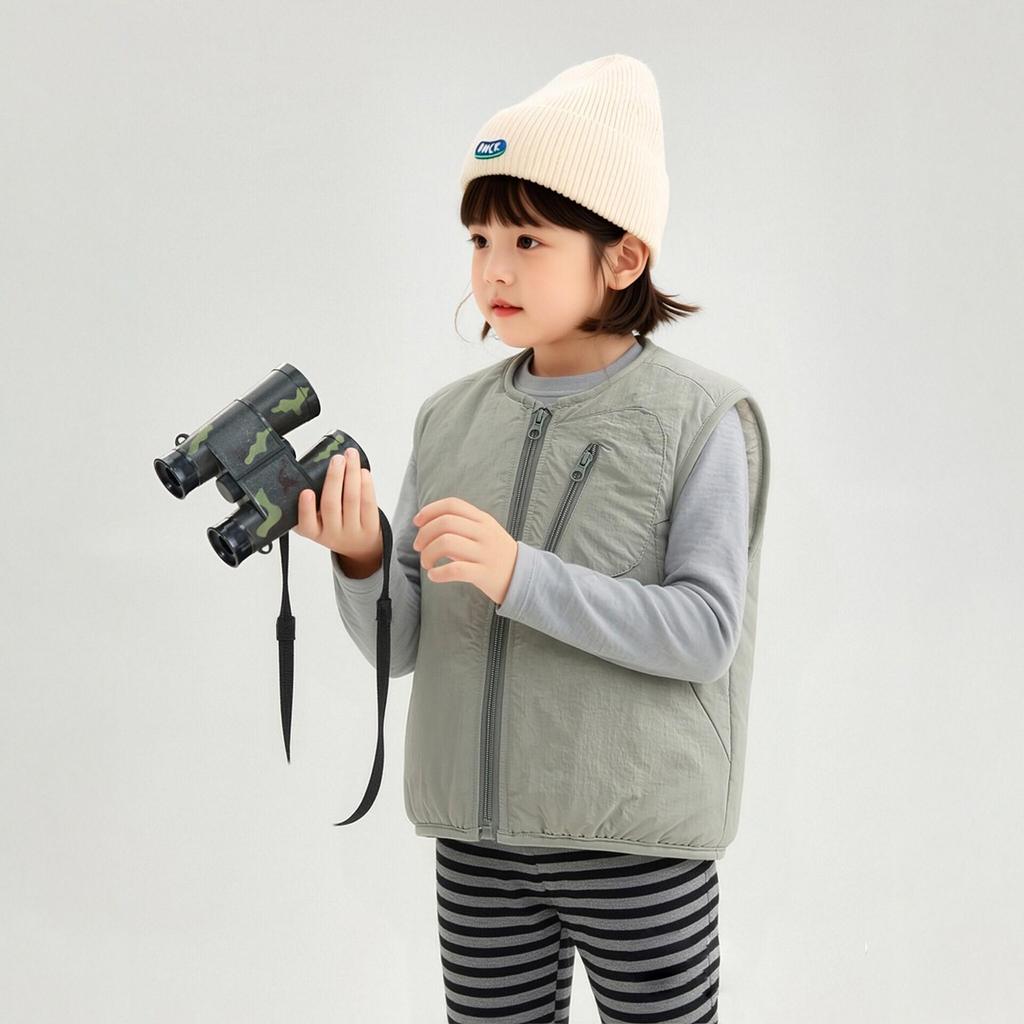 Kids' Warm Sleeveless Vest for Autumn/Winter - Outdoor Sports Style, Double Cotton for Boys & Girls