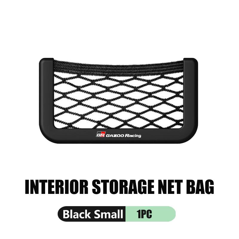Car Storage Mesh Bag Organizer Net Pocket Sticker Trunk Storage Bag Accessories For Toyota Crown GR Sport Corolla YARIS Auris