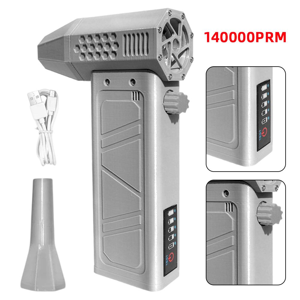 2025 Mini Turbo Jet Fan 140000RPM Brushless Motor Adjustable wind speed Handheld Duct Fan 52M/S Turbo Fan with Power Display