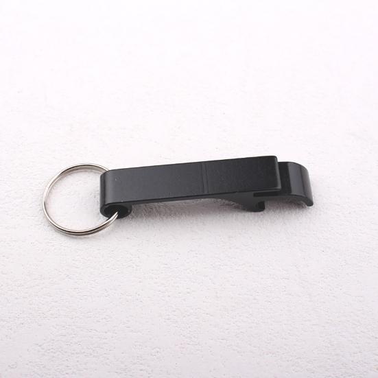 5Pcs Alloy Bottle Opener with Keychain Ring Compact Lightweight Versatile Portable Bottle Opener Keyring Accessory