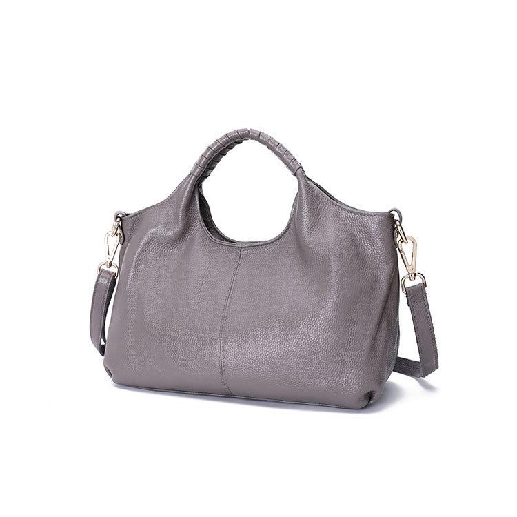 

Женская сумка через плечо из натуральной кожи большой вместимости 2025 года — мягкая, универсальная и стильная серый