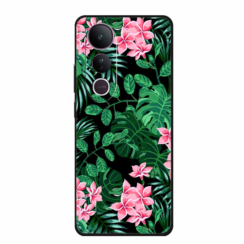 For Vivo V50 Lite Phone Case V 50 lite Coque Cute Cartoon Black Silicone Soft Back Cover For Vivo V50 Lite 5G 4G Case V50lite