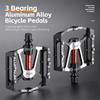 WEST BIKING Bicycle Ultralight Pedals 3 Bearings MTB 7075 Aluminum Alloy Flat Pedals Road Bike Non-Slip Colorful Cycling Pedals