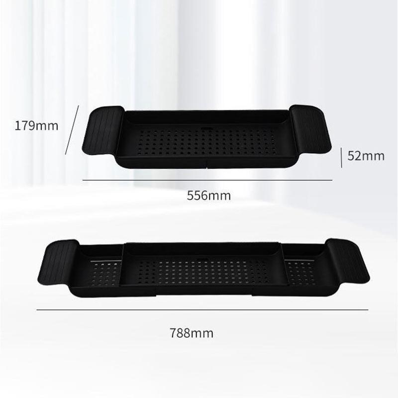 Bathtub Rack Retractable Bathroom Bathtub Tray Shower Rack Plastic Bathtub Rack Towel Bookshelf Storage Rack Accessories