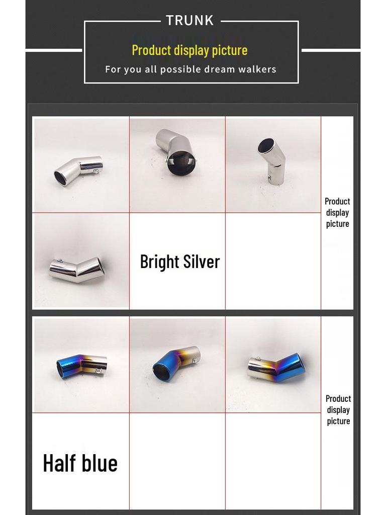 6030 Universelles gebogenes Endrohr für Volkswagen Old Bora Auspuff