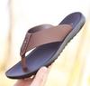 Fashion Light Men's Leather Slippers 2024 Summer Shoes for Men Outdoor Wading Slip On Sandals Soft Beach Antiskid Sports Men's Flip Flop