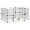 28 Piece Pet Cage with Door Black 35 X 35 Cm Steel