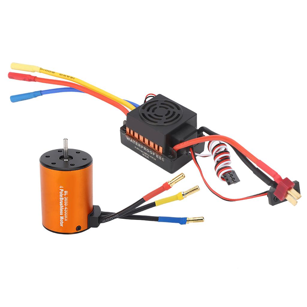3650 4300KV Brushless Motor 60A ESC Upgrade Parts Accessory for 110 RC Car Model