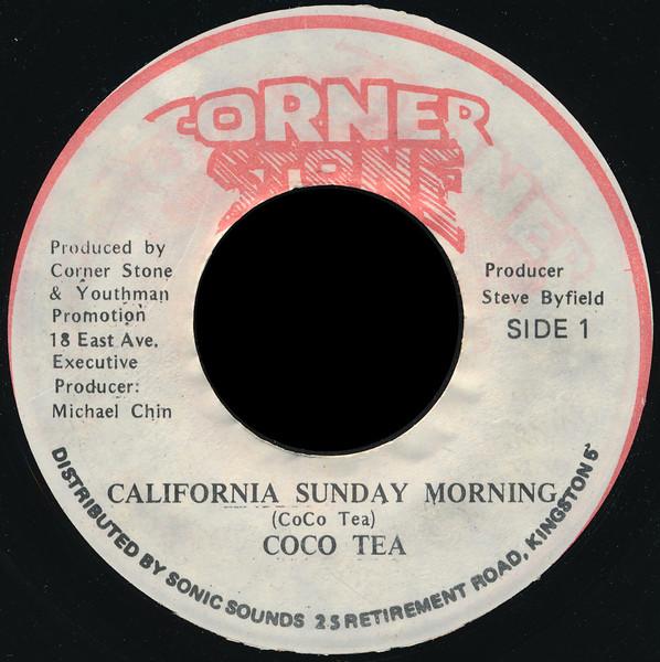 

7-дюймовая пластинка COCOA TEA California Sunday Morning NONE Corner Stone 1986 Ямайка Регги Ска Даб Б/у