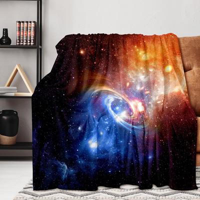Funny Galaxy Throw Blanket Lightweight Flannel Throw Classic Galaxy Soft Comfy Plush Blanket For Home Decor Perfect For Sofa