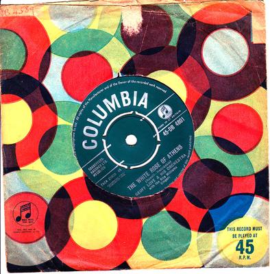 7-Zoll Schallplatte GEOFF LOVE & HIS ORCHESTRA, THE RIT - Die Weiße Rose von Athen 45DB4801 Columbia 1962 UK Folk Gebraucht