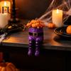 Spooky Home Accents Halloween Sitting Leg-Dangled Planter, Funny Long Leg Succulent Plant Pot Whimsical Window Display Ornaments with Pumpkin