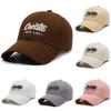 Curved Cotton Brim Cap With Embroidery Adjustable Strap Men Women Outdoor Use