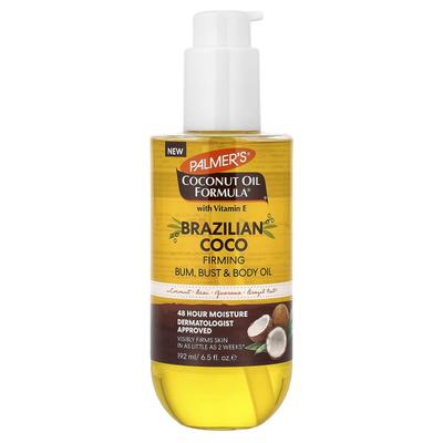 Palmer's Coconut Oil Formula®, Витамин E, Укрепляющее масло для груди и тела, с бразильским кокосом, 6,5 жидких унций (192 мл)