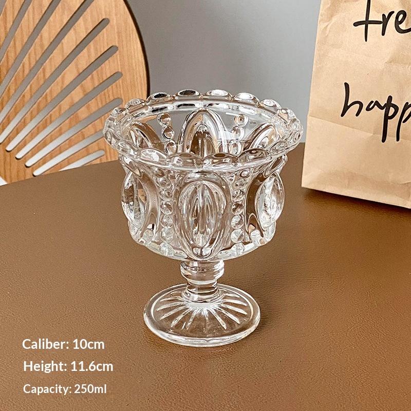 Hot Nordic Relief Cup Glass Cup Ice Cream Ice Cream Dessert Yogurt Pudding Home Dessert Coffee Cup Home Breakfast Container