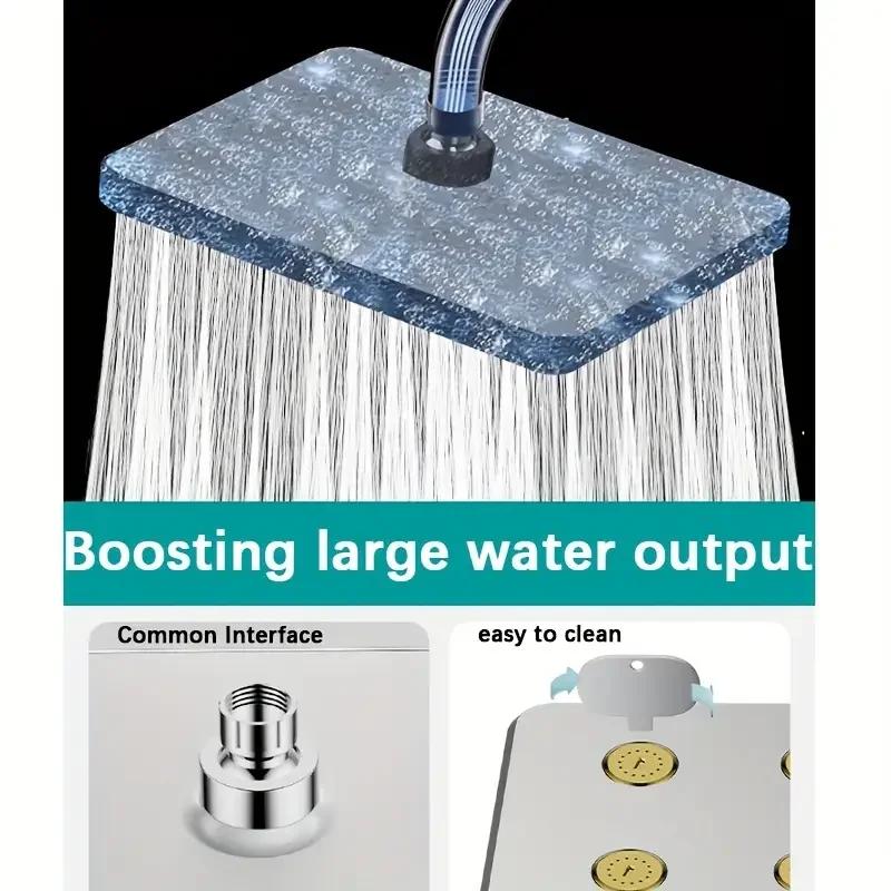 10-inch Top Shower Head Universal Large Showerhead Pressurized Anti-blocking Shower Head Bathroom Hotel Small Waist Shower
