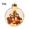 Decorative Holiday Lighted Scenes Glowing Christmas Story Ornament, Light-Up Ball with Warm LED Light, Mini Acrylic Festive Tree Baubles Scene