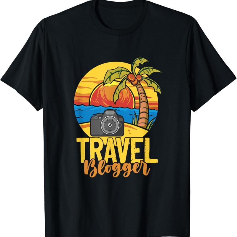 Travel Blogger Blogging Vlogging Blog Traveler T Shirt S