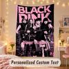 Custom Personalized Tapestry,BLACKPINK Print Custom Name Text Wall Art Hanging for Bedroom