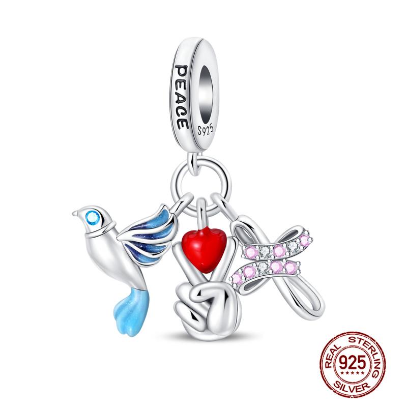 Original Charms Copper Summer Coconut Grove Holiday Charm Fits 3Mm Original Bracelet For Women Diy Jewelry Gifts New In