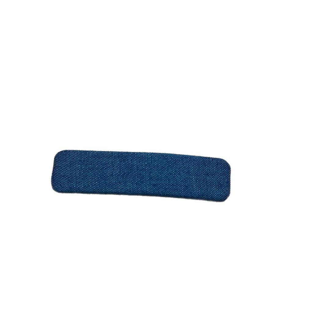 Versatile Denim Blue Teardrop Snap Hair Clip for Frizzy Hair and Bangs - Retro Hair Accessory for Women
