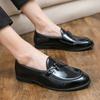 FashionBrand Mens Stylish Dress Shoes Leather Men Outdoor Loafers Gentlemen Business Pointed Toe Low Heel Slip-On Moccasin Size 38-48