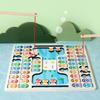 Montessori Magnetic Wooden Fishing Game Toy for Toddlers Alphabet Fish Catching Counting Games Puzzle Preschool Learning ABC Toy