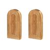 2PCS Boho Style Wooden Wall Planter Decorative Wall Flower Pot Hanging Flower Vase  Home Decor