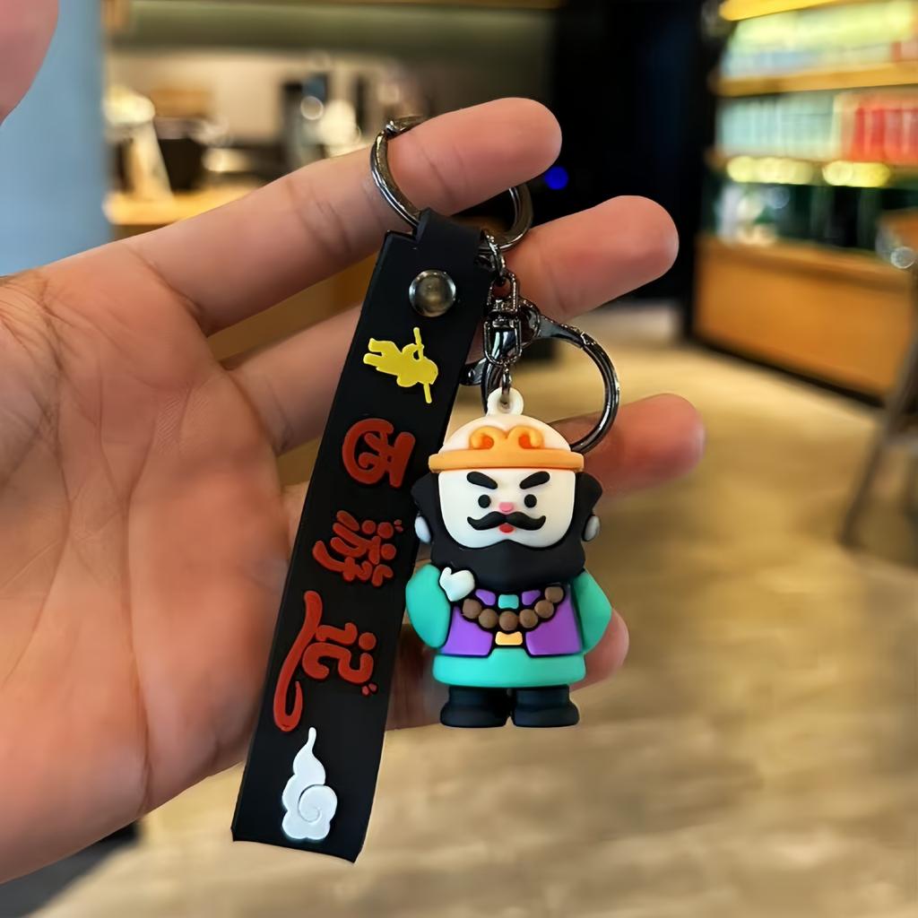 Cartoon Journey To The West Keychain Student School Bag Pendant Doll Machine Blind Box Doll Street Stall Small Gift
