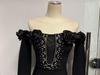 2025 Elegant Off-the-Shoulder Floral Evening Dress with Beaded Diamond Chain