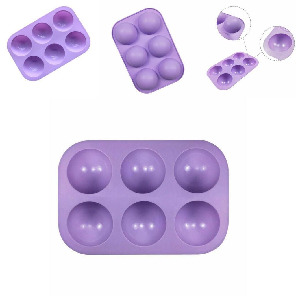 Premium 3D 6-gaats Halve Bol Siliconen Chocoladevorm Voor Creatieve Taartbakplezier