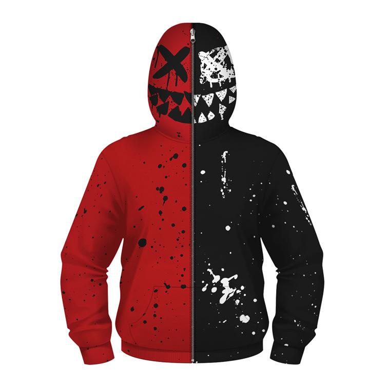 Marvel Kids Hoodie 3D Digital Print Spider-Man Long Sleeve Shirt Role-Play Masked Sweatshirt for Boys Girls New