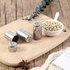 4Pcs Stainless Steel Miniature Salt Shakers Seasoning Box Condiment Holders Easy Carry Spices Container for Restaurant