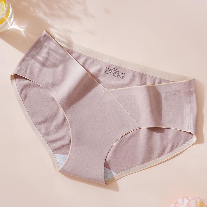 Women's Seamless Cotton Maternity Underwear with Antibacterial Crotch