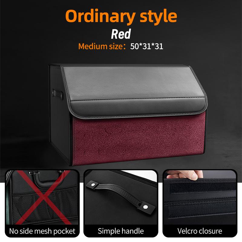 Auto Wildleder Kofferraum Organizer Große Kapazität Leder Faltbare Aufbewahrungsbox Tragbar Multifunktional Werkzeug Organizer Auto Zubehör