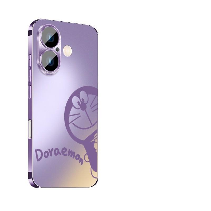 Applicable to Apple 16 mobile phone case, new iPhone17promax electroplated frosted glass 15pro with lens film