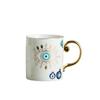 Tazza da Caffè in Ceramica Lusso Nordico con Bordi Dorati Ufficio Casa Colazione Tazza per il Latte Regalo Creativo