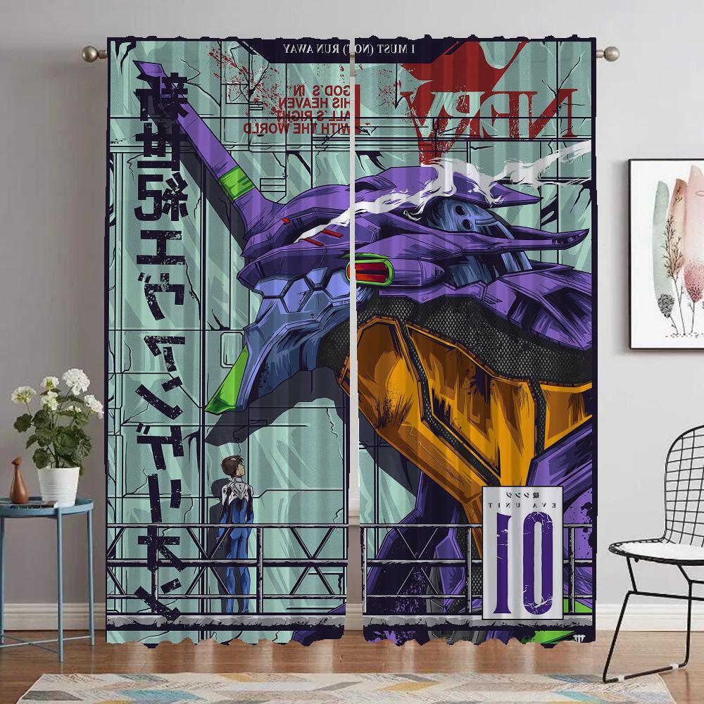 Evangeliones Home Interior Curtains for Camera Halloween Decoration Curtains Child Room Living Room Curtain Tulle for Bedroom
