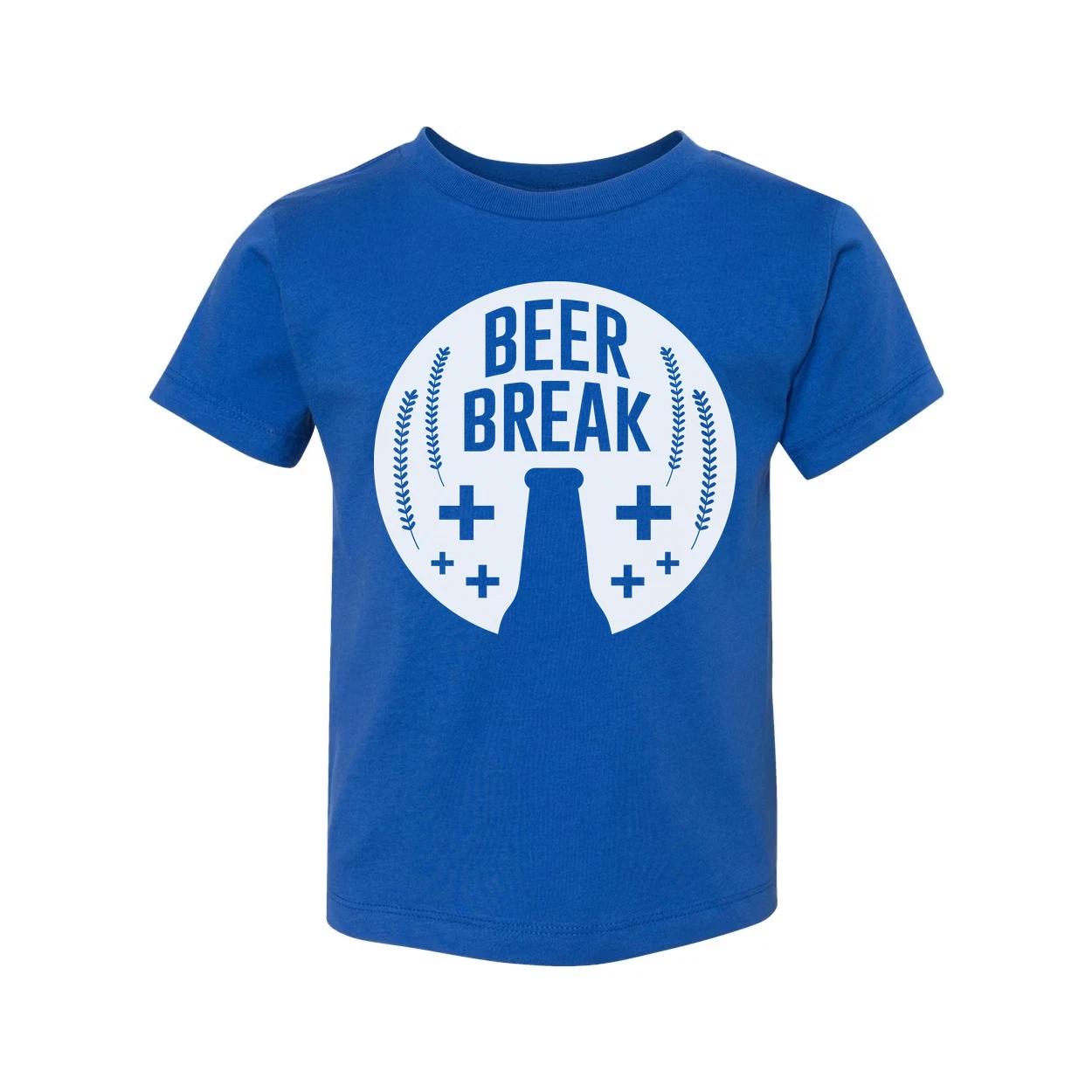 

Beer Break Graphic Unisex Tee With Bottle Silhouette And Wheat Barley Motif Artw S