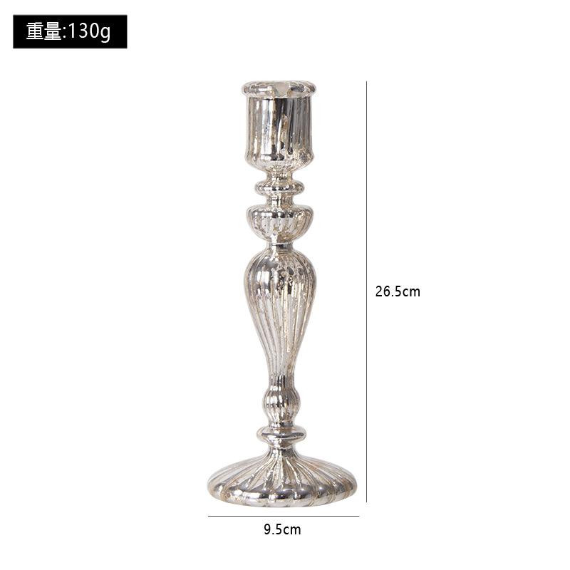 Vintage Glass Candle Holder Christmas Decoration Candlestick for Candle Romantic Candlelight Wedding Accessories Home Decoration